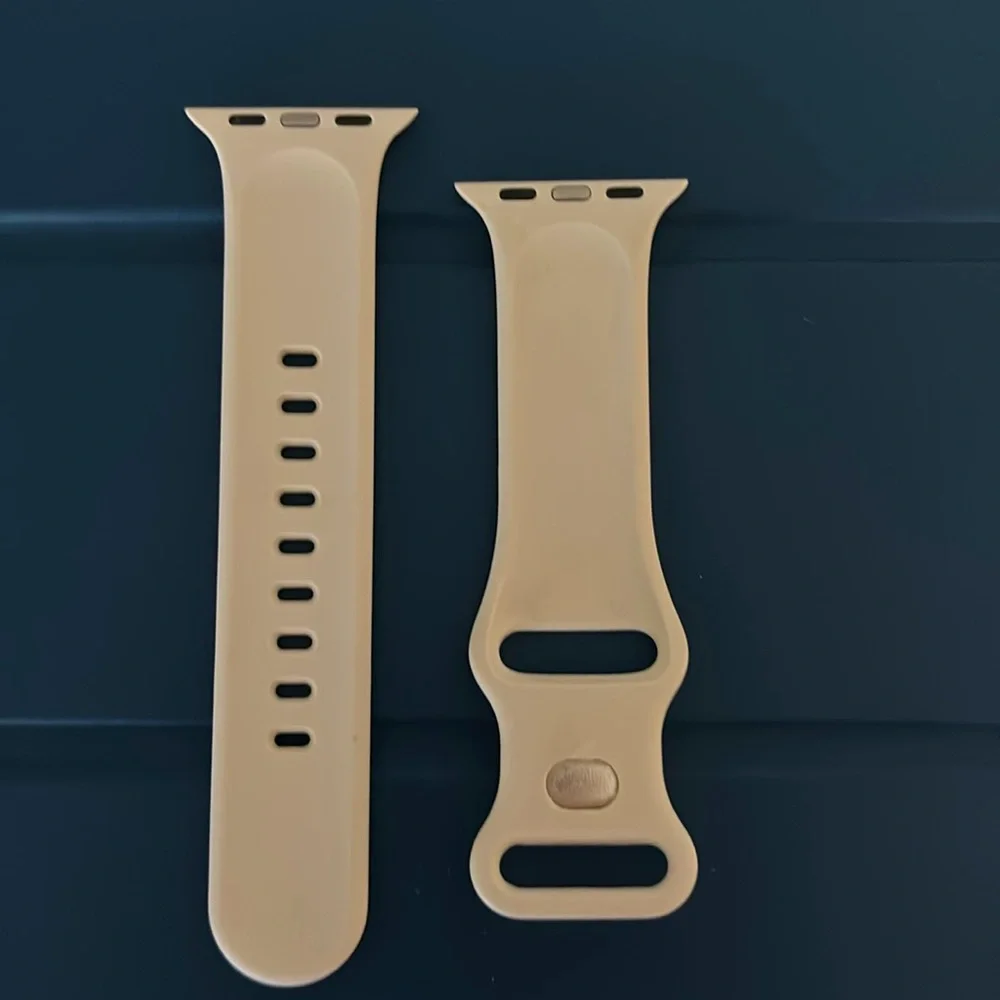 Smartwatch Silicone Band - Cream - For Apple Watch